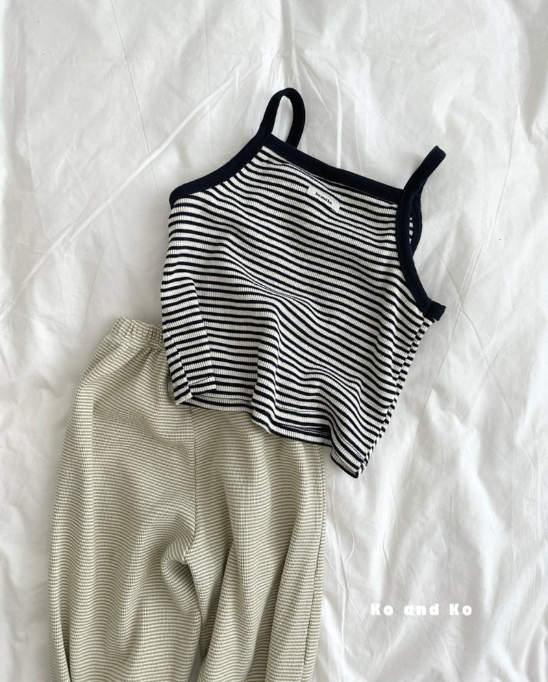 Ko And Ko - Korean Baby Fashion - #babyfashion - Stripe Sleeveless Top - 4