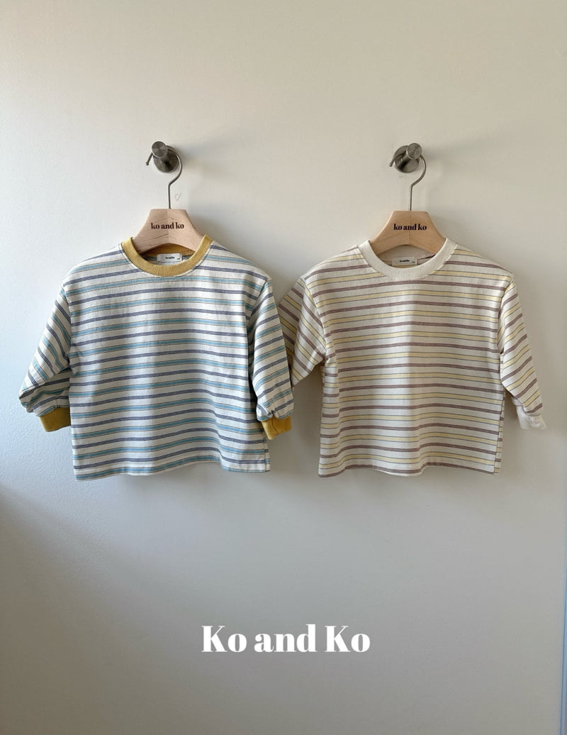 Ko And Ko - Korean Baby Fashion - #babyfever - Double Stripe Tee - 3