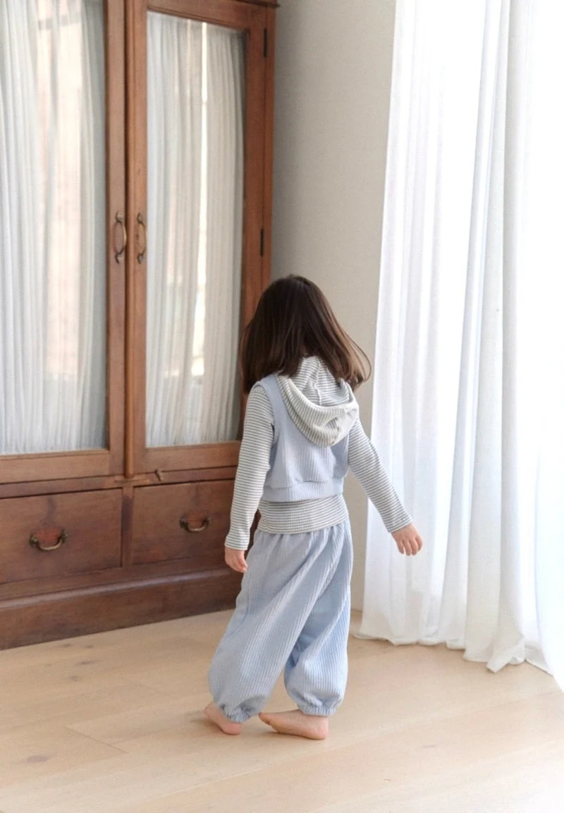 Ko And Ko - Korean Baby Fashion - #babygirlfashion - Ribbed Stripe Hoodie - 7