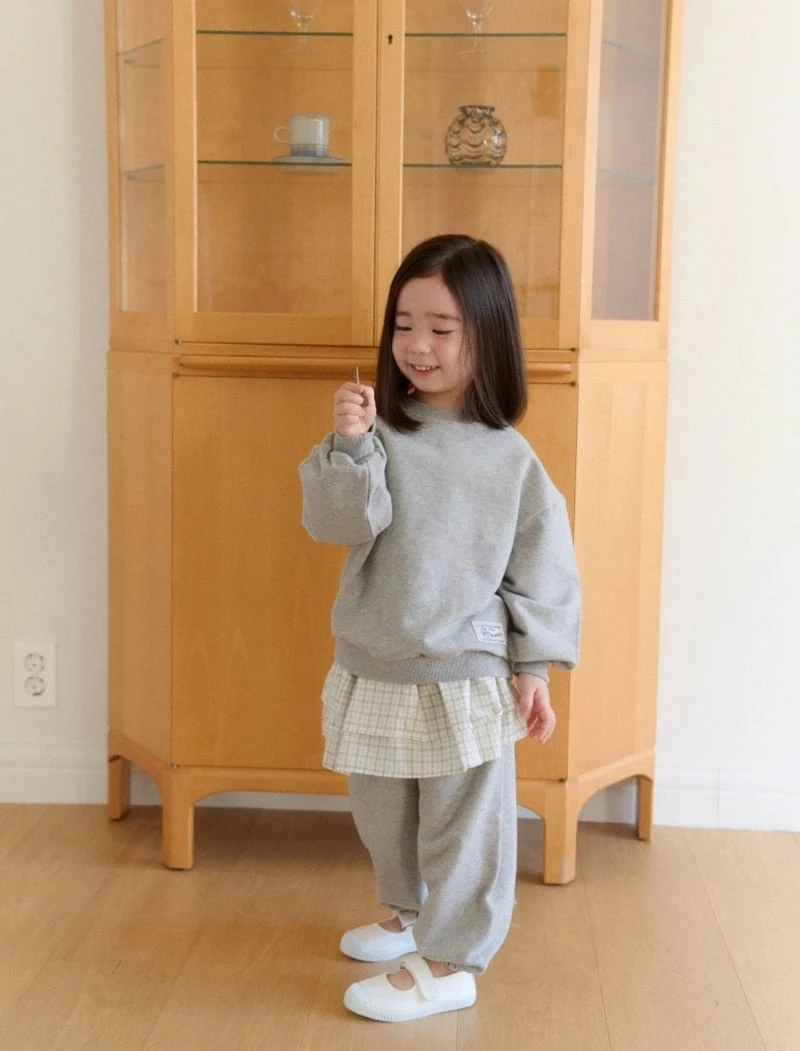 Ko And Ko - Korean Baby Fashion - #babygirlfashion - Frill Jogger Pants Set (Melange) - 9