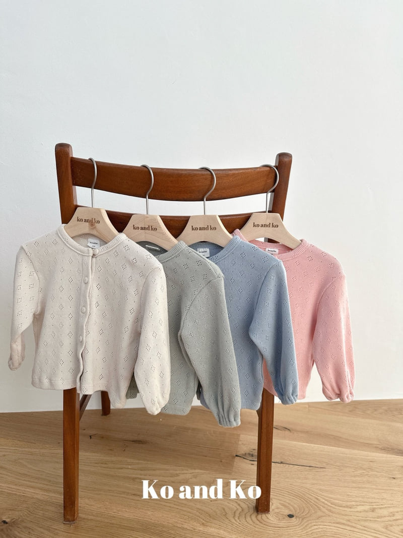 Ko And Ko - Korean Baby Fashion - #babylifestyle - Eyelet Cardigan - 2