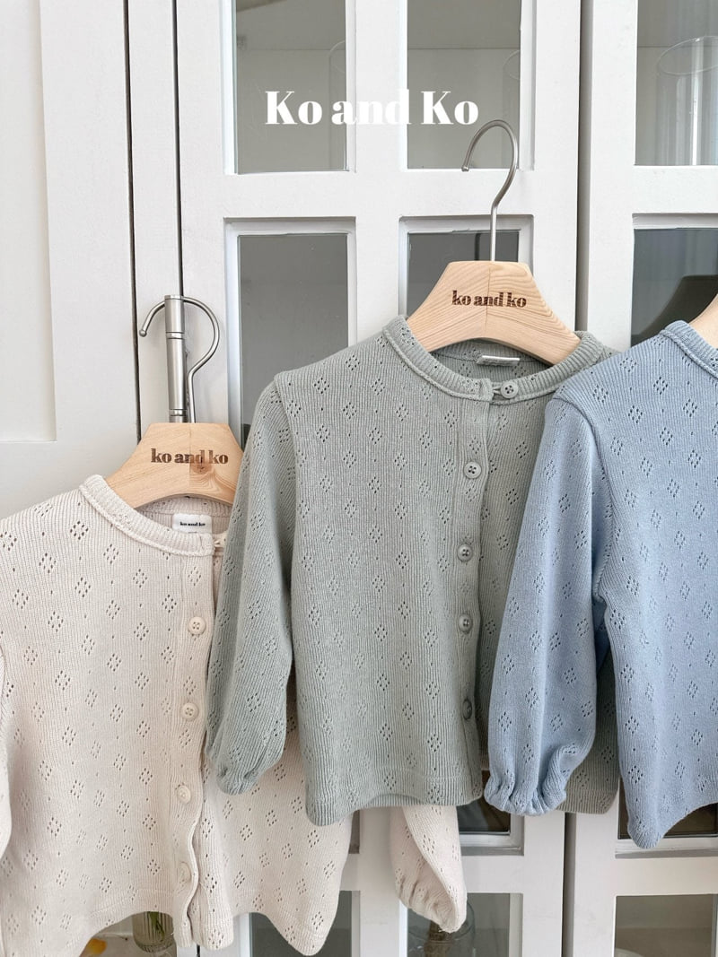 Ko And Ko - Korean Baby Fashion - #babyoninstagram - Eyelet Cardigan - 3
