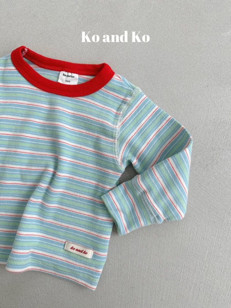 Ko And Ko - Korean Baby Fashion - #babyoninstagram - Apple Ribbed Tee - 2