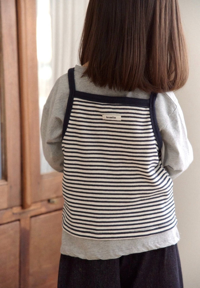 Ko And Ko - Korean Baby Fashion - #babyootd - Stripe Sleeveless Top - 8