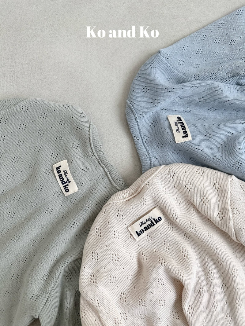 Ko And Ko - Korean Baby Fashion - #babyoninstagram - Eyelet Cardigan - 4