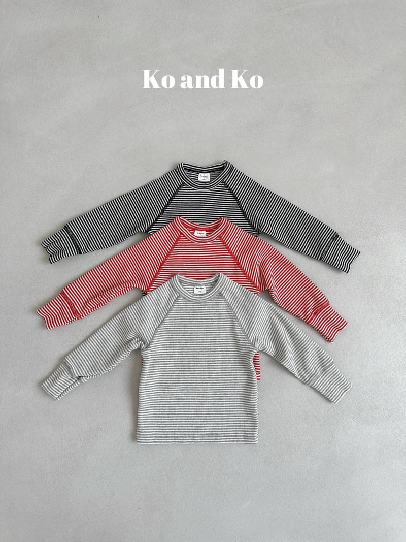 Ko And Ko - Korean Baby Fashion - #babyootd - Chewy Stripe Tee - 2