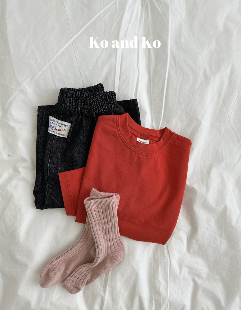 Ko And Ko - Korean Baby Fashion - #babyootd - Denim Wide Pants - 4