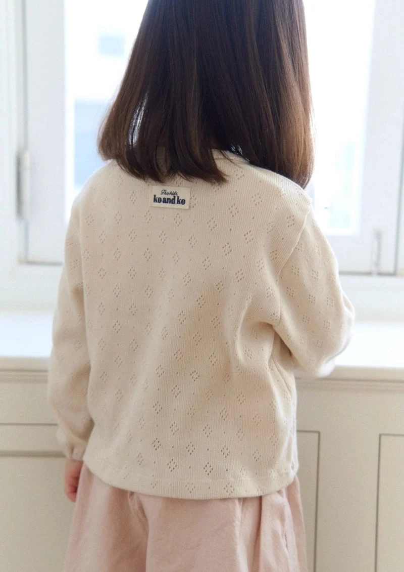 Ko And Ko - Korean Baby Fashion - #babyoutfit - Eyelet Cardigan - 5