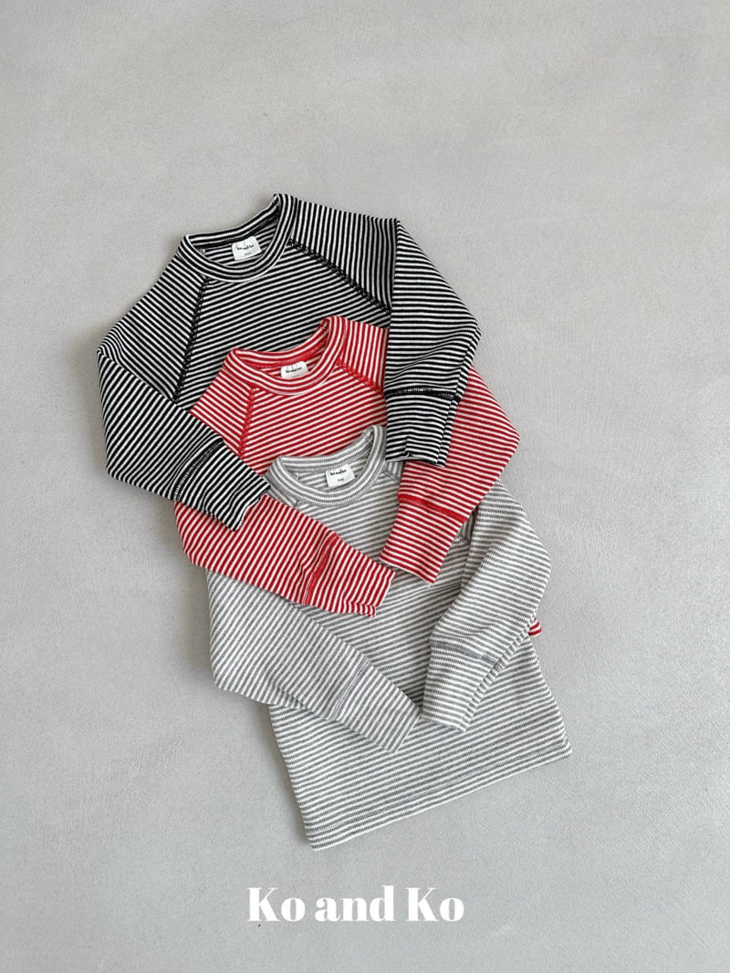 Ko And Ko - Korean Baby Fashion - #babyoutfit - Chewy Stripe Tee - 3