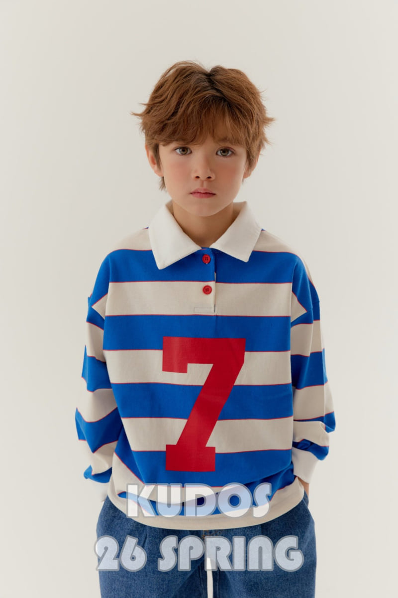 Kudos - Korean Children Fashion - #childofig - Rugby Long Sleeve Collar Tee - 5