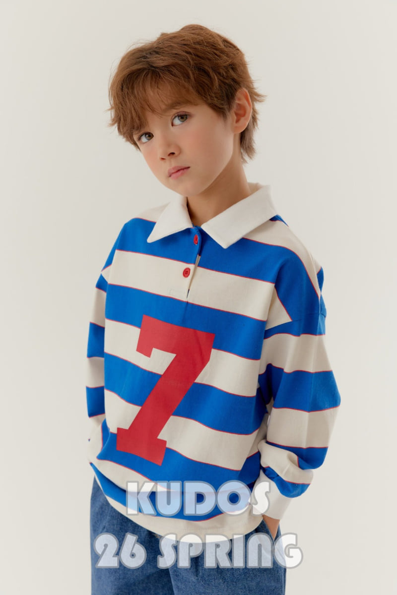 Kudos - Korean Children Fashion - #childofig - Rugby Long Sleeve Collar Tee - 6