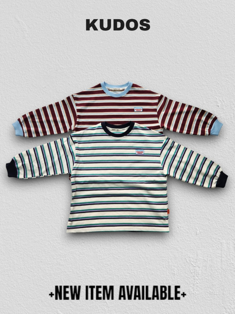 Kudos - Korean Children Fashion - #childofig - Patch Stripe Long Sleeve Tee