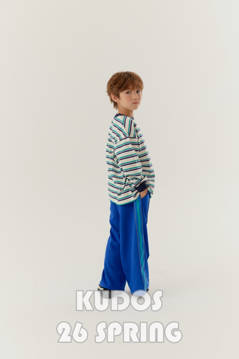 Kudos - Korean Children Fashion - #childrensboutique - Patch Stripe Long Sleeve Tee - 3