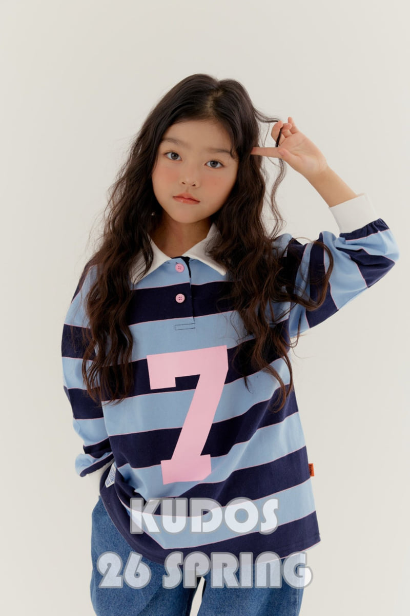 Kudos - Korean Children Fashion - #designkidswear - Rugby Long Sleeve Collar Tee - 8