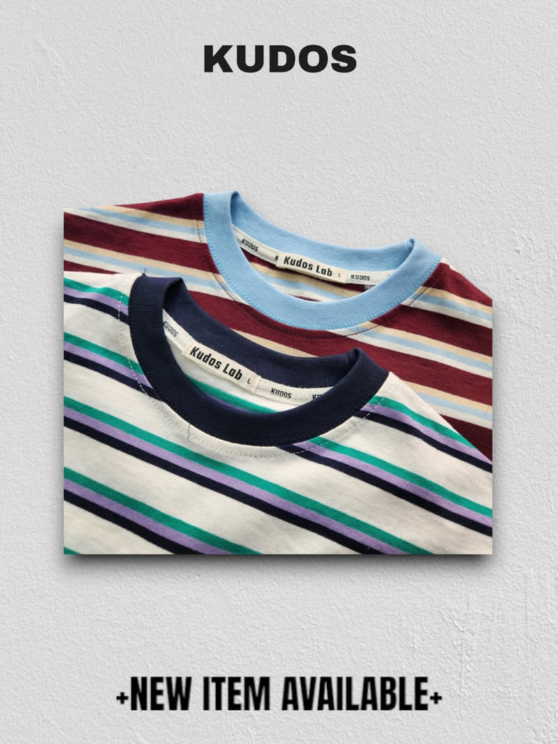 Kudos - Korean Children Fashion - #kidzfashiontrend - Patch Stripe Long Sleeve Tee - 9