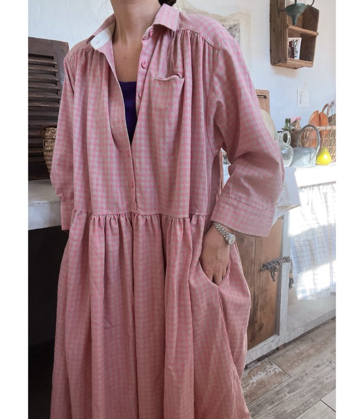Lagrass - Korean Women Fashion - #momslook - A-Bang Check One-piece