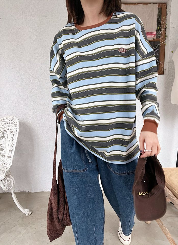 Lagrass - Korean Women Fashion - #momslook - Bera Stripe Tee - 5