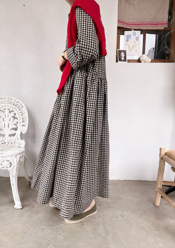 Lagrass - Korean Women Fashion - #womensfashion - A-Bang Check One-piece - 12