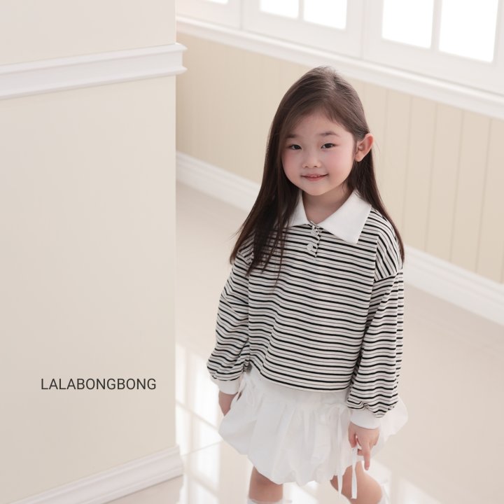 Lalabongbong - Korean Children Fashion - #childofig - Stripe Collar Tee - 10