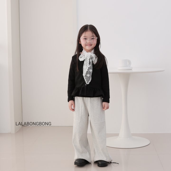 Lalabongbong - Korean Children Fashion - #childofig - Jacquard Frill Cardigan - 11