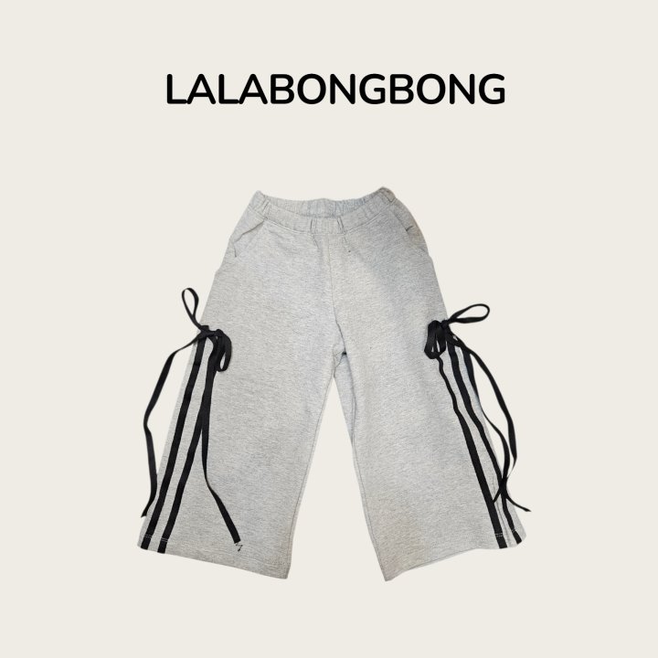 Lalabongbong - Korean Children Fashion - #childrensboutique - Ribbon Wide Pants - 2