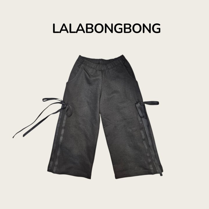 Lalabongbong - Korean Children Fashion - #designkidswear - Ribbon Wide Pants - 3