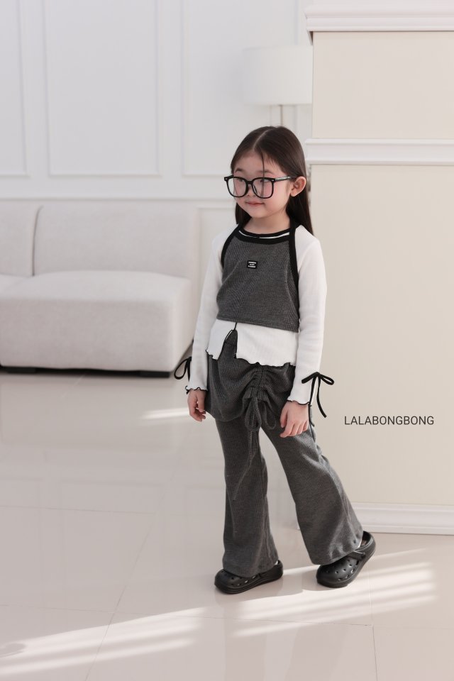 Lalabongbong - Korean Children Fashion - #designkidswear - String Wrap Pants - 5