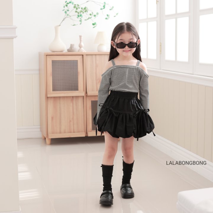 Lalabongbong - Korean Children Fashion - #discoveringself - Off-Shoulder Tee - 12