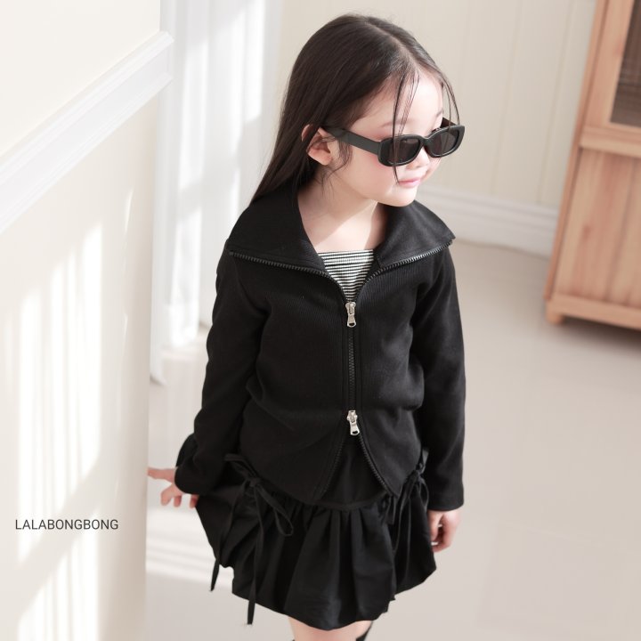 Lalabongbong - Korean Children Fashion - #discoveringself - Two-Way Rib Zip-Up Cardigan - 5