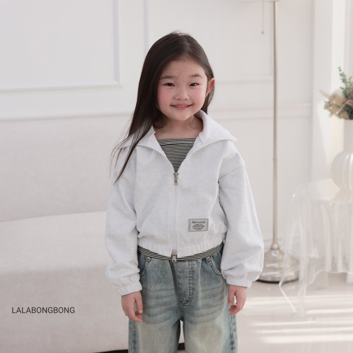 Lalabongbong - Korean Children Fashion - #fashionkids - Curved Wide Denim Pants - 11