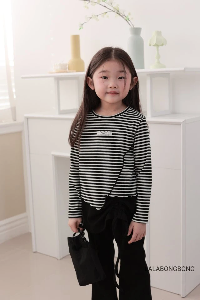Lalabongbong - Korean Children Fashion - #fashionkids - Diagonal Slit Tee - 7