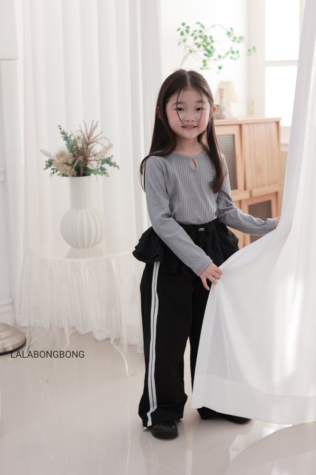Lalabongbong - Korean Children Fashion - #discoveringself - Point Rib Tee - 4