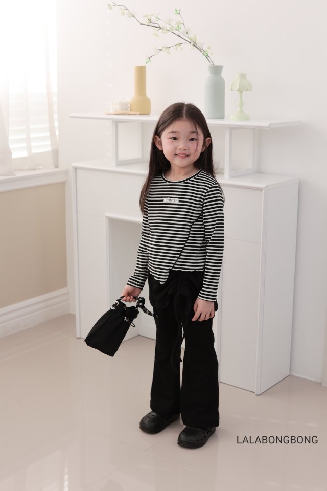 Lalabongbong - Korean Children Fashion - #kidsshorts - Diagonal Slit Tee - 8
