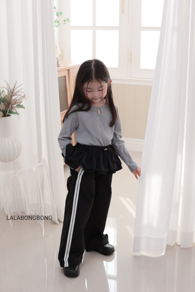 Lalabongbong - Korean Children Fashion - #kidsshorts - Point Rib Tee - 5
