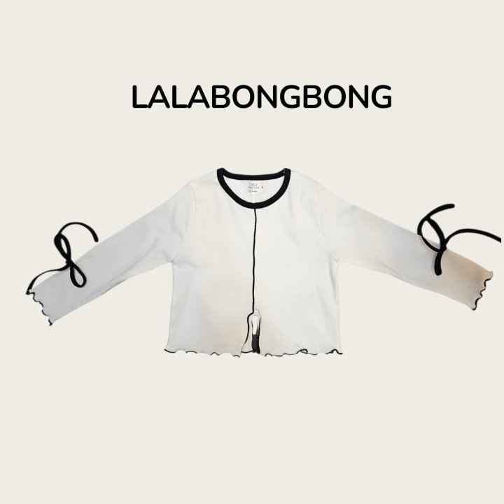 Lalabongbong - Korean Children Fashion - #kidsshorts - Slit Ribbon Tee