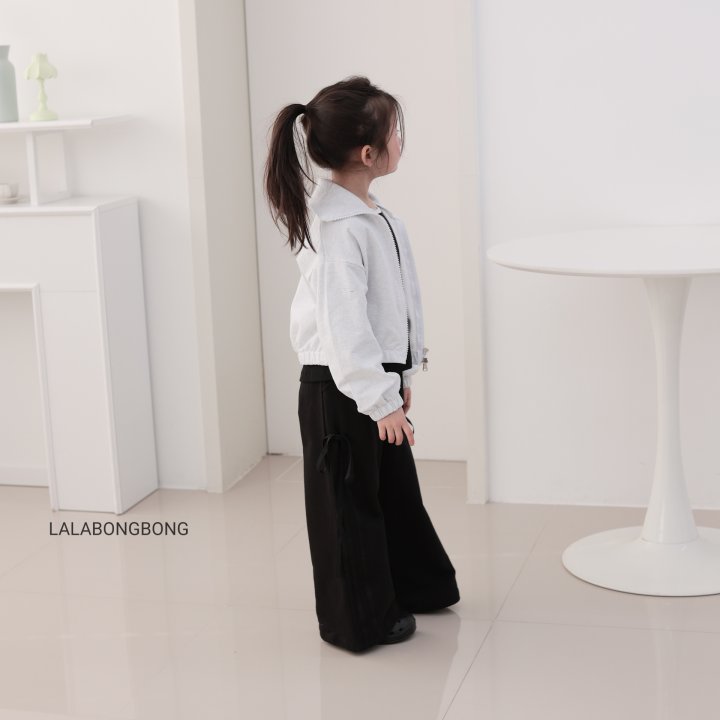 Lalabongbong - Korean Children Fashion - #kidsstore - Ribbon Wide Pants - 7
