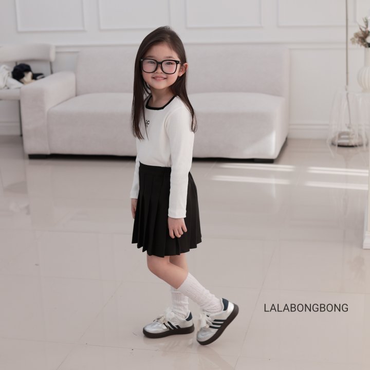 Lalabongbong - Korean Children Fashion - #kidsstore - Ribbon Square Neck Tee - 6