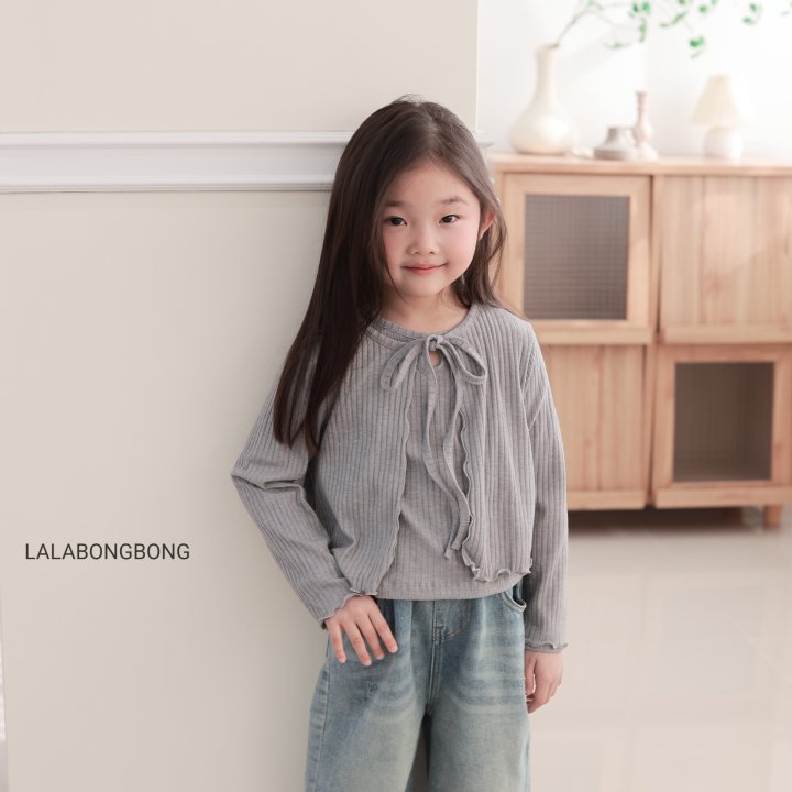 Lalabongbong - Korean Children Fashion - #kidsshorts - Damaged Wide Denim Pants - 4
