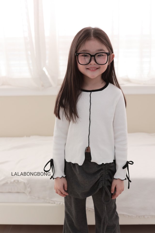 Lalabongbong - Korean Children Fashion - #kidsstore - Slit Ribbon Tee - 2