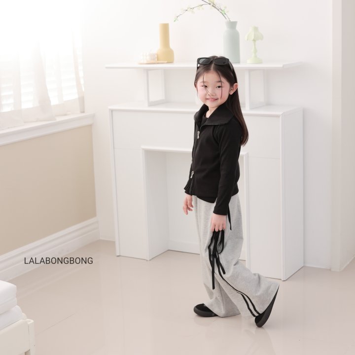 Lalabongbong - Korean Children Fashion - #kidzfashiontrend - Ribbon Wide Pants - 8