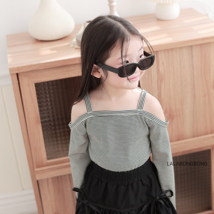 Lalabongbong - Korean Children Fashion - #littlefashionista - Off-Shoulder Tee - 2