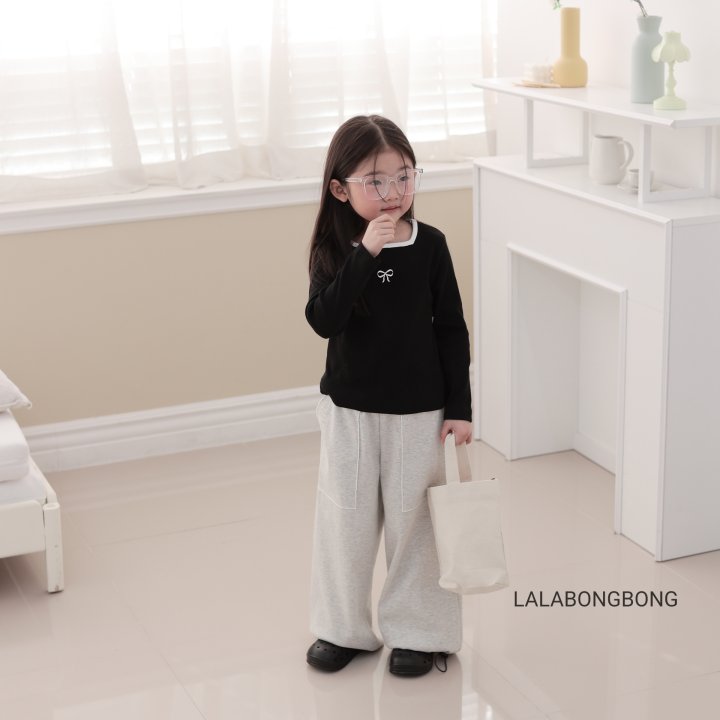 Lalabongbong - Korean Children Fashion - #magicofchildhood - Ribbon Square Neck Tee - 10