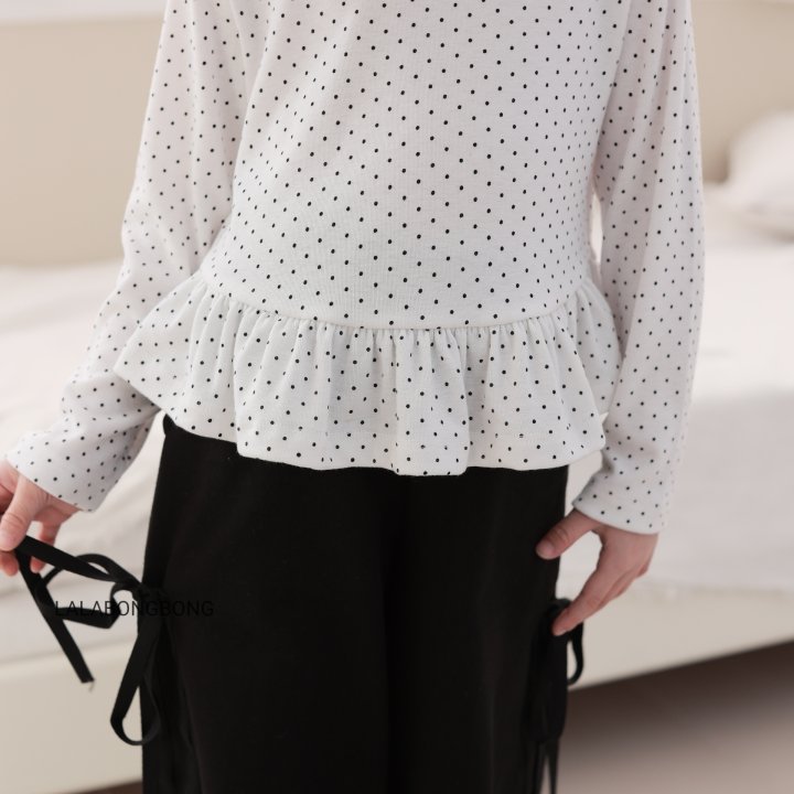 Lalabongbong - Korean Children Fashion - #magicofchildhood - Dot Frill Tee - 7