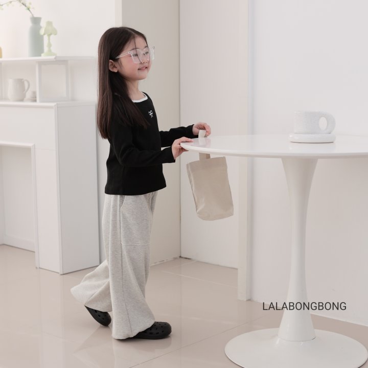 Lalabongbong - Korean Children Fashion - #minifashionista - Ribbon Square Neck Tee - 11