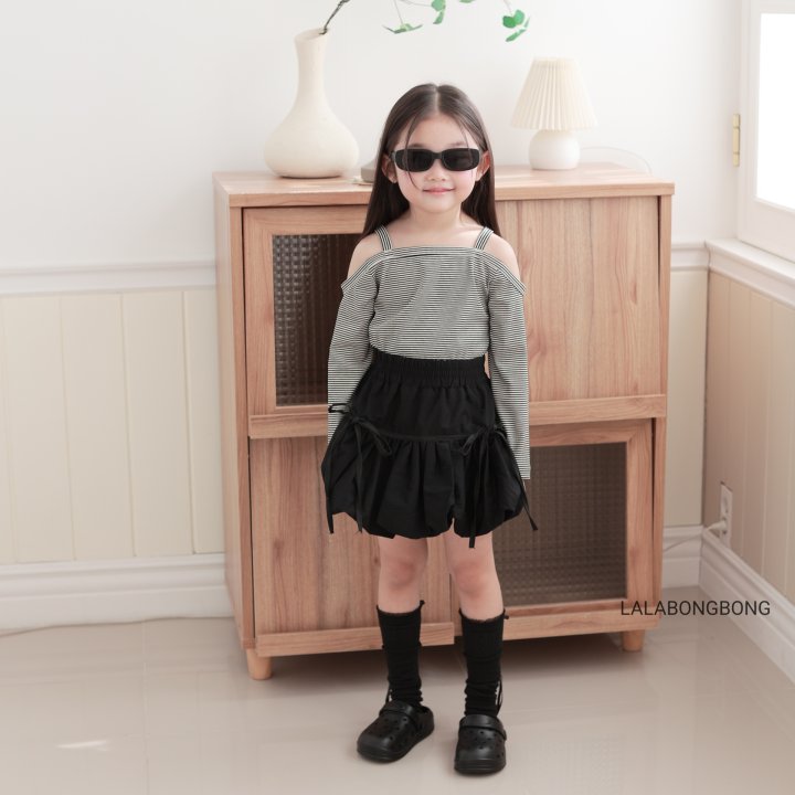 Lalabongbong - Korean Children Fashion - #prettylittlegirls - Off-Shoulder Tee - 5