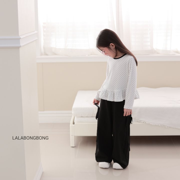 Lalabongbong - Korean Children Fashion - #prettylittlegirls - Dot Frill Tee - 9