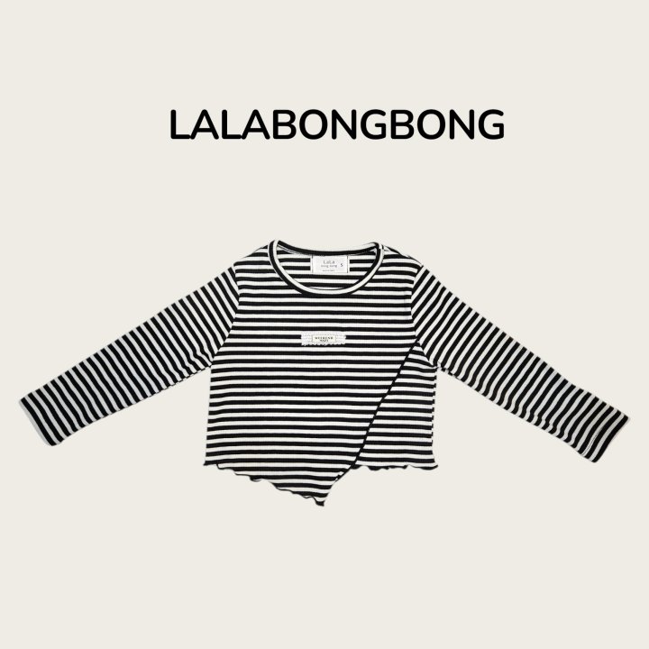 Lalabongbong - Korean Children Fashion - #stylishchildhood - Diagonal Slit Tee - 2