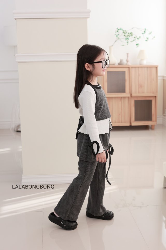Lalabongbong - Korean Children Fashion - #stylishchildhood - Slit Ribbon Tee - 11