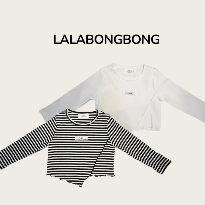Lalabongbong - Korean Children Fashion - #toddlerclothing - Diagonal Slit Tee