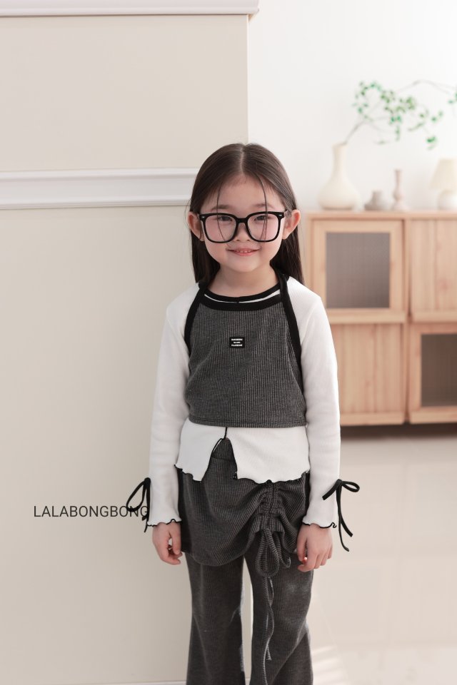 Lalabongbong - Korean Children Fashion - #toddlerclothing - Slit Ribbon Tee - 10